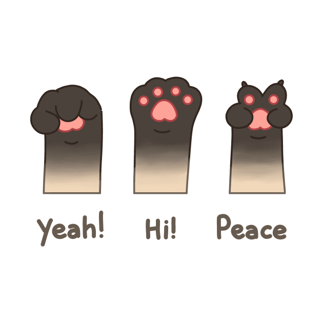 Yeah! Hi! Peace Seal point's paw by HanaAisy