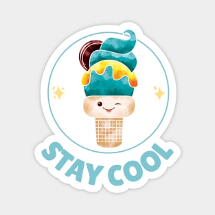 Stay cool kawaii ice cream Magnet