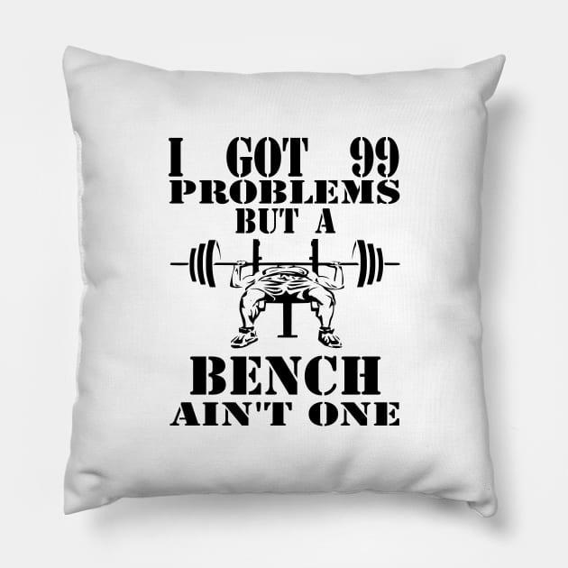 99 problems Pillow by black and white prints