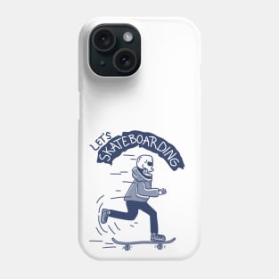 skateboard skeleton II Phone Case