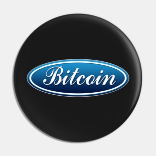 Bitcoin Ford logo mashup Pin