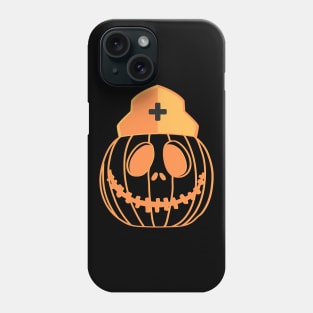 Pumpkin in a Nurse hat funny Nurse Halloween design Phone Case