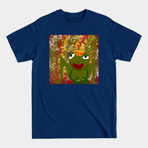 Green Frog King with a Crown - Green Frog - T-Shirt