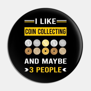 3 People Coin Collecting Collector Collect Coins Numismatics Pin