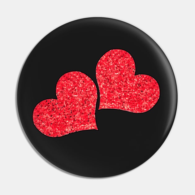 RED HEARTS Pin by O.M design