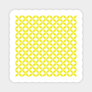 Retro Circles and Diamonds yellow 2 Magnet