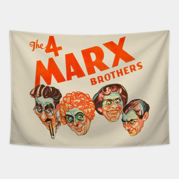 The 4 Marx Brothers Tapestry by darklordpug