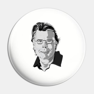 Portrait of Stephen King Pin