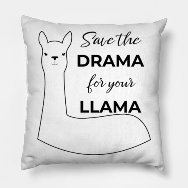 Save the Drama for Your Llama Pillow by Jesabee Designs