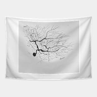 Pen and Ink Neuron Drawing Tapestry