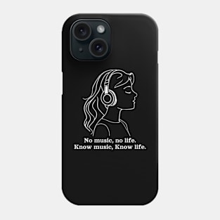 No music, no life. Know music, know life Phone Case