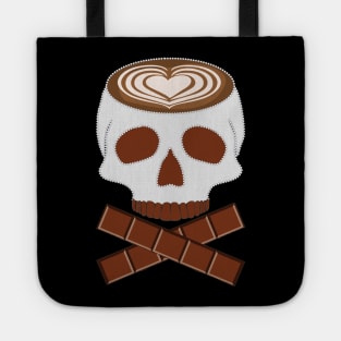 Coffee Skull with Latte Art and Chocolate Tote