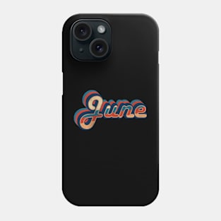 june - vintage retro 70s future b Phone Case