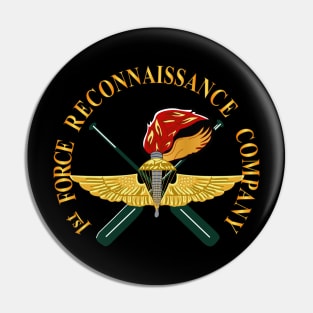 1st Force Recon Company wo FMF PAC -BckGrd Pin