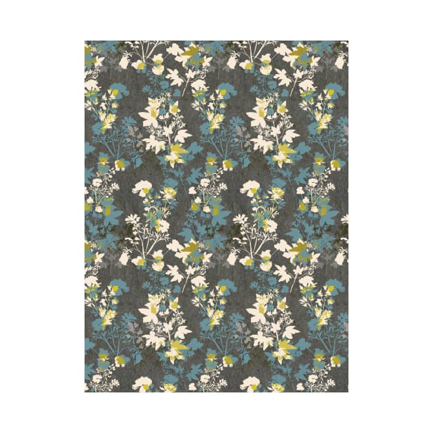 fall winter floral cold flowers by Remotextiles