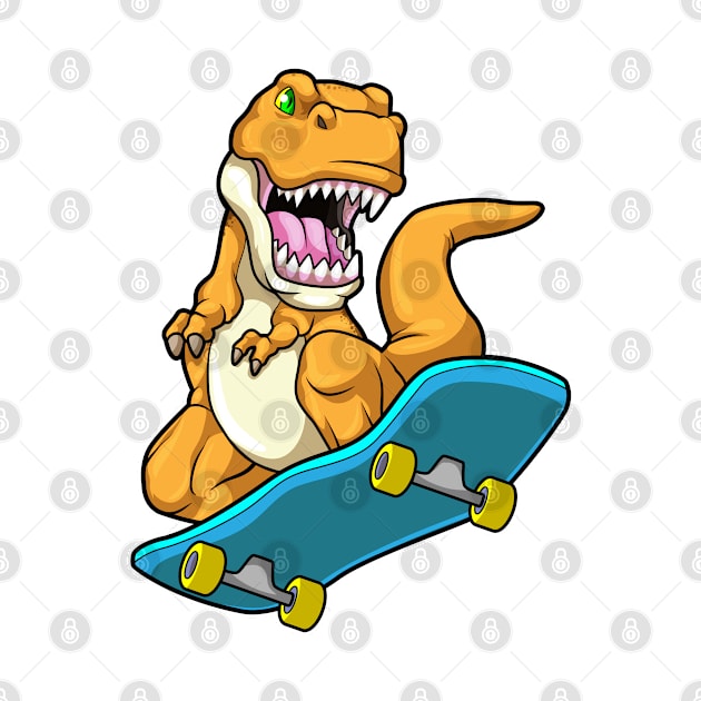 Dinosaur as Skater with Skateboard by Markus Schnabel