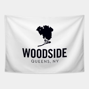 Woodside, Queens - New York (black) Tapestry