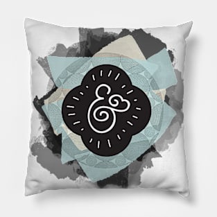 Ampersand abstract collage Pillow