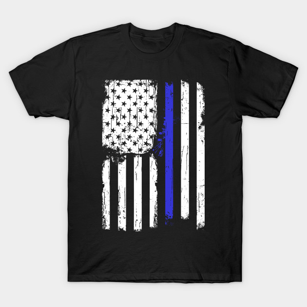 Blue Line Law Enforcement American Flag Graphic Police Blue Line Flag T Shirt Teepublic