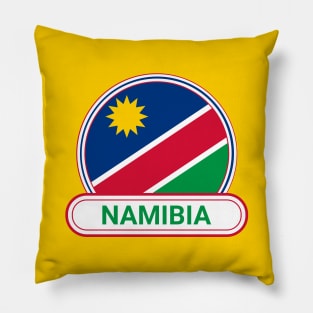 Namibia Country Badge - Namibia Flag Pillow