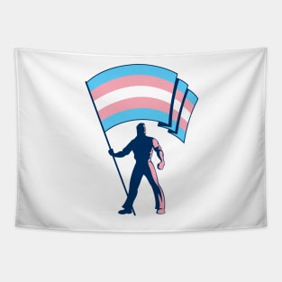 Transgender Pride Flag Bearer Tapestry