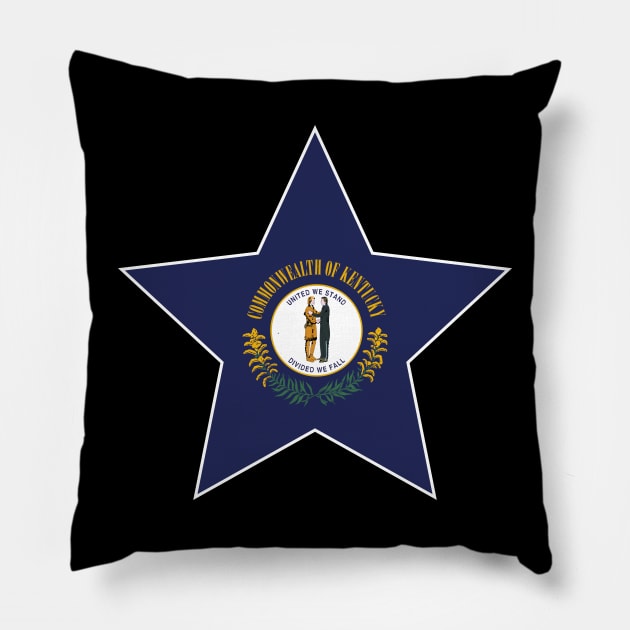 Kentucky State Flag Star Pillow by Realittle