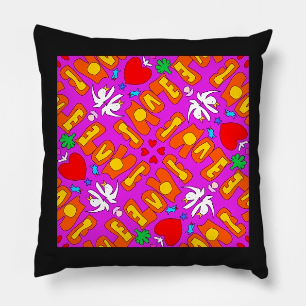 Double Love flashy pattern Pillow by davidscohen