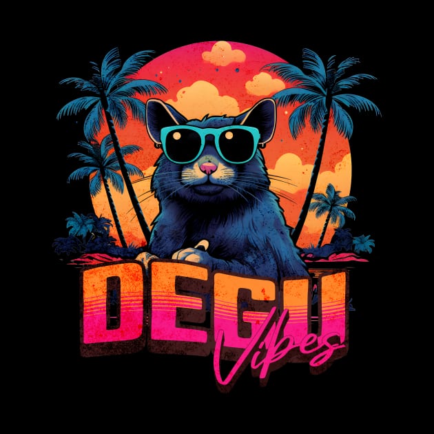 Retro Wave Degu Miami by Miami Neon Designs