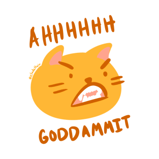 Angry Cat Edward Goddammit T-Shirt