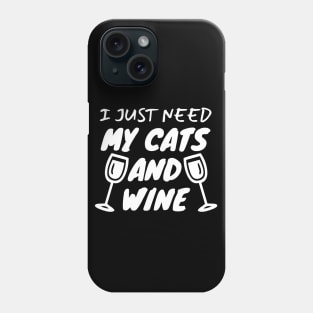 Cats And Wine Phone Case