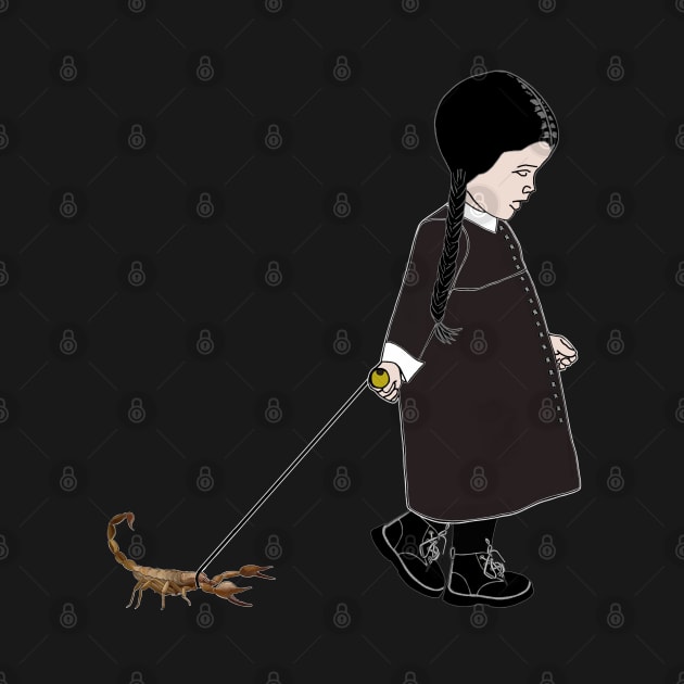 goth girl and pet scorpion by Chic and Geeks