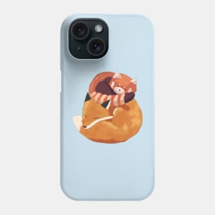 fox and red panda Phone Case