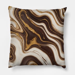 Brown marble gradient Pillow