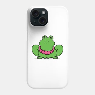 Super Cute Frog with a Big Pearl Necklace Phone Case