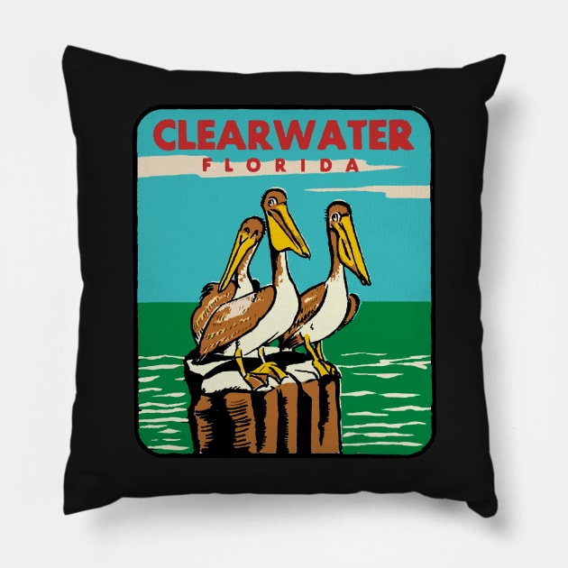 Vintage Clearwater Decal Pillow by zsonn