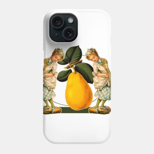 Little girl and the pear fruit Phone Case