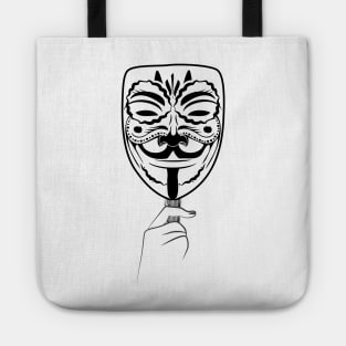 Sugar Skull Guy Fawkes Tote