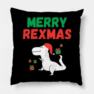 Merry Rexmas Santa Trex Dino Toddler Boys Christmas Pillow