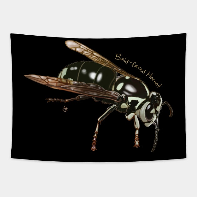 Bald-faced Hornet (a wasp, really) Tapestry by John Himmelman