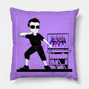 cardio dancing in the home office element ecopop art Pillow