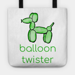 Watercolor Balloon Twister (Green) Tote