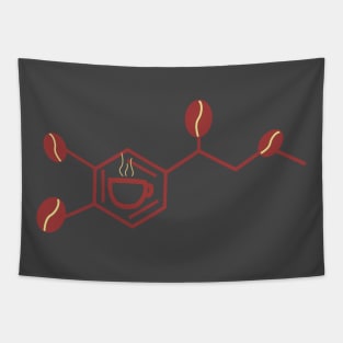 adrenaline molecule and coffee grains Tapestry