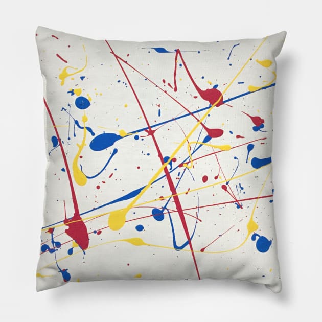 Primary Concern Pillow by NeonSierraArt