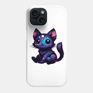 Kawaii Cosmic Cat in Stars Phone Case