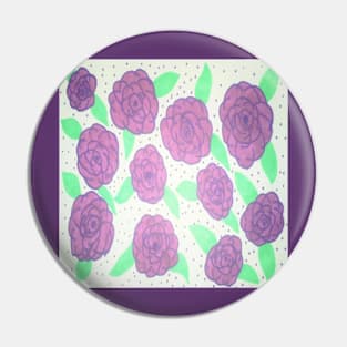 Purple Roses Pin