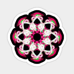 Red mandala Magnet