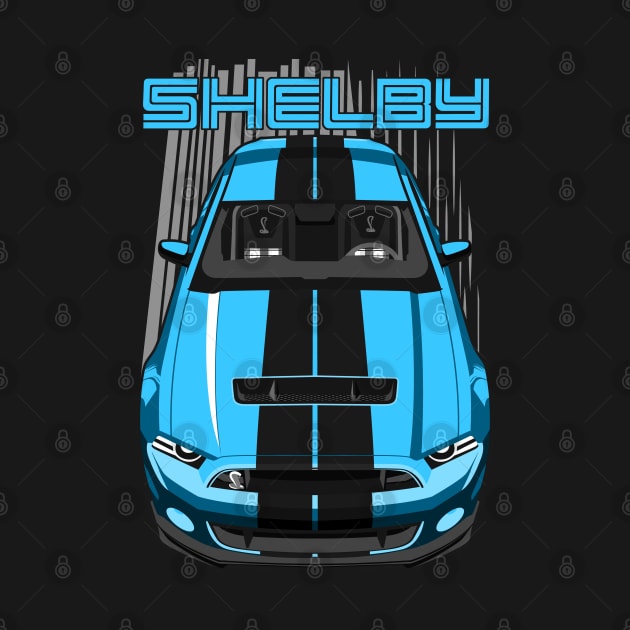 Shelby GT500 S197 - Grabber Blue & Black by V8social