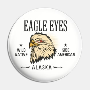 Eagle Eyes Native American Design Pin