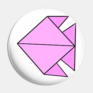 Pink origami fish Pin