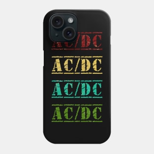 AC/DC 4 text vintage retro faded Phone Case